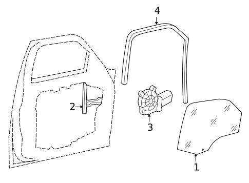 Glass - Front Door for 2012 Jeep Liberty #0