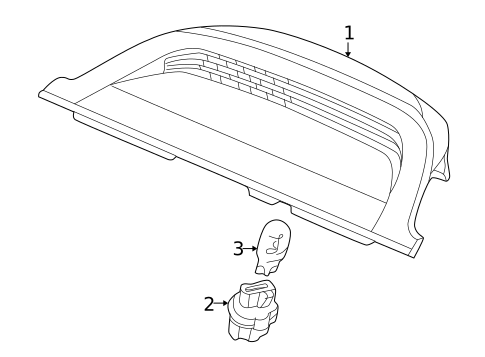 High Mounted Stop Lamp for 2002 Acura CL #0