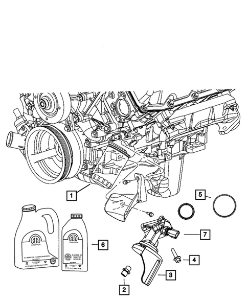 Engine Oiling, Oil Pan and Indicator (Dipstick) for 2014 Dodge Durango #1