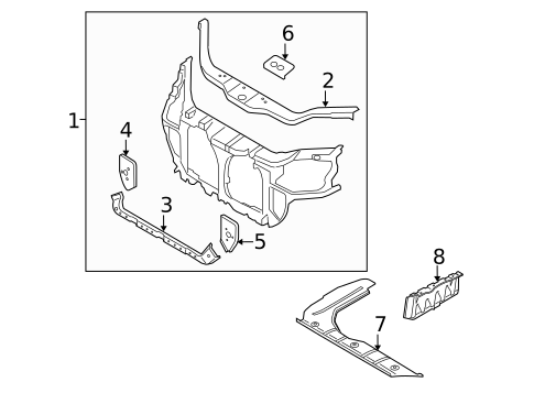 Radiator Support for 2006 Kia Rio5 #0