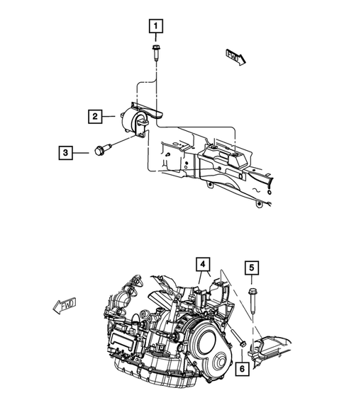 Engine Mounting for 2011 Dodge Journey #1