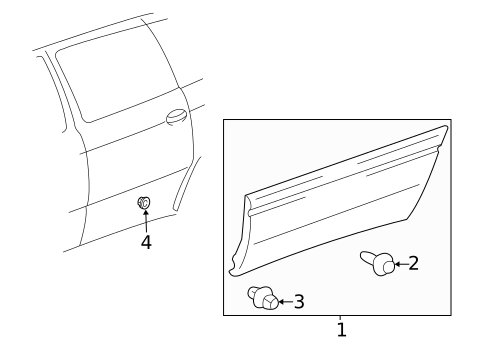 Exterior Trim - Side Door for 2001 Toyota Sienna #0