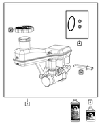 4318080GD - Brakes: Brake Fluid for Chrysler: 200, 300, Pacifica, Town &amp; Country, Voyager | Dodge: Challenger, Charger, Dart, Grand Caravan, Journey | Jeep: Cherokee, Compass, Gladiator, Grand Cherokee, Patriot, Wrangler, Wrangler JK | Ram: 1500, 2500, 3500, C/V Image
