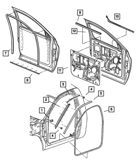 Weatherstrips and Seals for 2002 Dodge Ram 1500 #1