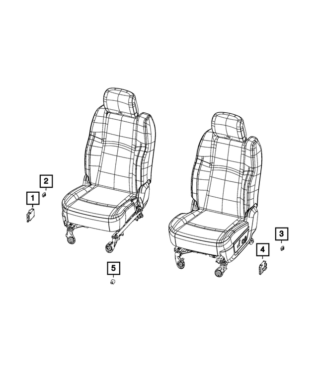 68269185AA - Electrical: Lumbar Control Switch, Passenger Side for Mopar Image image