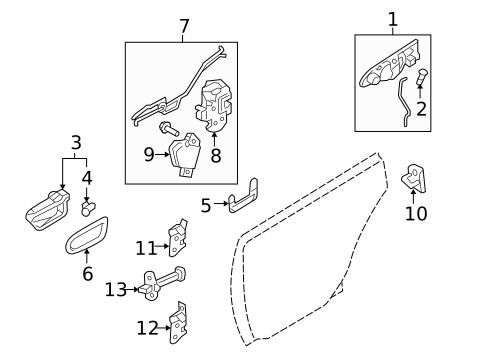 Rear Door for 2005 Saab 9-2X #1
