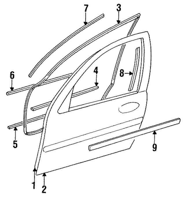 8010110Y30 - Body: Door Shell for INFINITI: J30 Image