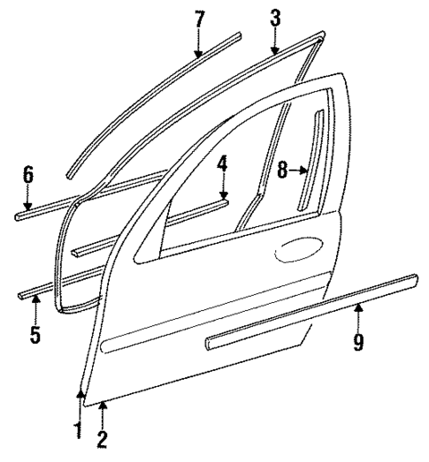 Door & Components for 1993 INFINITI J30 #1