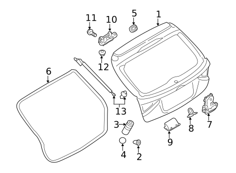 Liftgate for 2008 Subaru Impreza #0