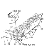 4683964AA - Service Brakes: Bracket And Fuel Tube Clip, Mounting for Chrysler: Pacifica, Town &amp; Country | Dodge: Caravan, Grand Caravan Image