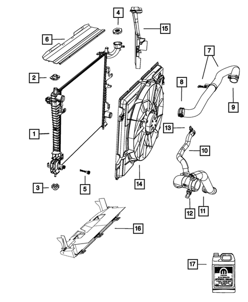 Radiator and Related Parts; Charge Air Cooler for 2012 Jeep Grand Cherokee #3