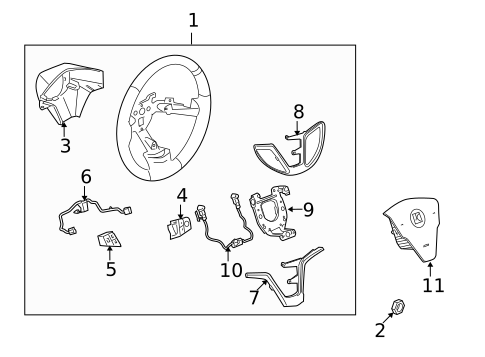 Steering Wheel & Trim for 2008 Saturn Vue #0
