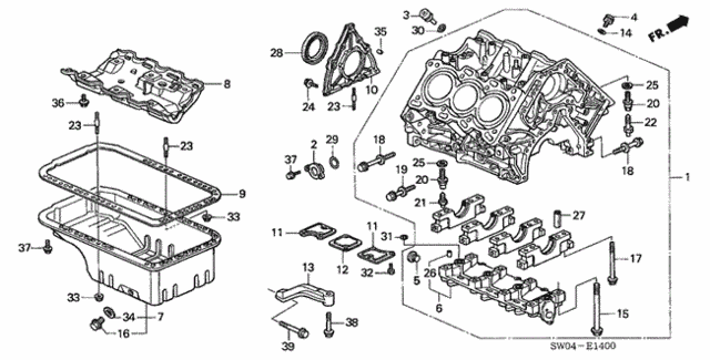 Cylinder Block - Oil Pan for 2004 Acura NSX #0