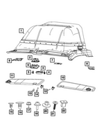 1YA61LD7AH - Interior Trim: Visor, Left for Mopar Image