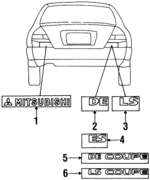 MB952387 - Body: Nameplate for Mitsubishi: Mirage Image