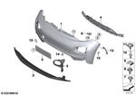 51117296817 - : Trim, Bumper Front for BMW Image