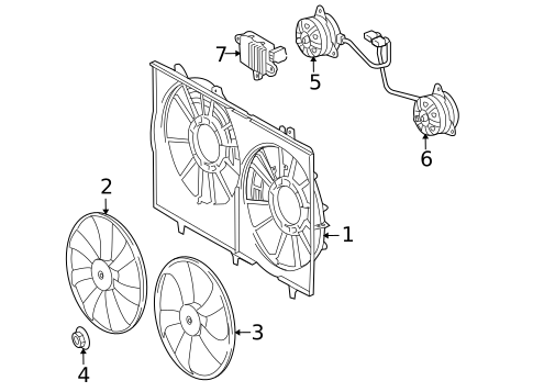 Cooling Fan for 2014 Lexus RX450h #0