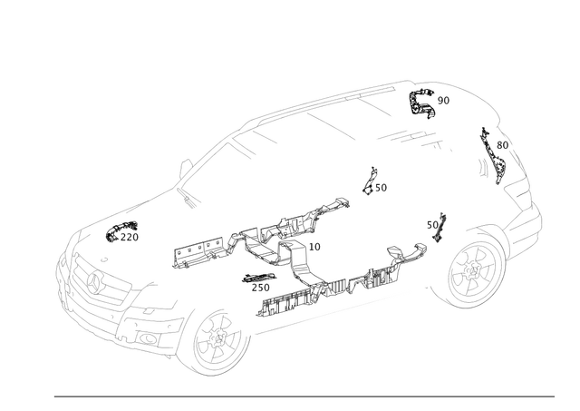 2048201069 - Electrical System: Cable Duct for Mercedes-Benz Image image