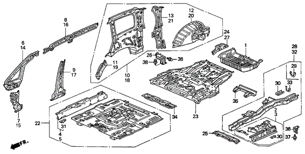 Inner Panel for 1998 Honda Odyssey #0