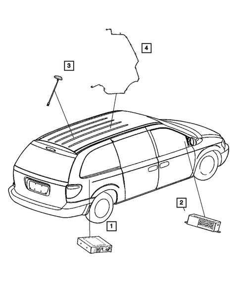 Radio, Antenna, and Speakers for 2007 Chrysler Town & Country #2