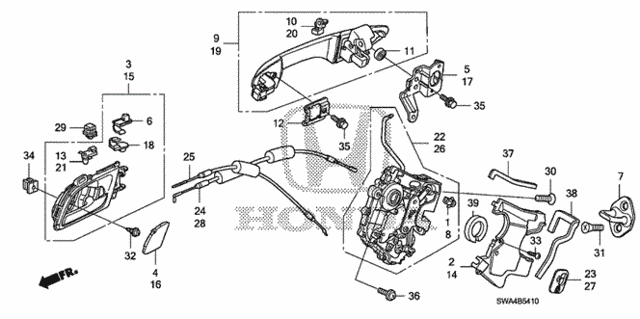 Rear Door Locks - Outer Handle for 2008 Honda CR-V #0