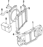 FOTZ8005AA - Cooling System: Radiator for Ford: Bronco II, Ranger Image