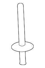 9132667 - Body: Bumper Cover Rivet for Buick: Cascada, Enclave, Encore, Encore GX, Envision, LaCrosse, Regal, Regal Sportback, Regal TourX, Verano | Cadillac: ATS, CT4, CT5, CT6, CTS, ELR, Escalade, Escalade ESV, LYRIQ, SRX, XT4, XT5, XTS | Chevrolet: Bolt EUV, Bolt EV, Camaro, Caprice, Cruze, Cruze Limited, Equinox, Impala, Malibu, Malibu Limited, Sonic, Spark, Spark EV, SS, Traverse, Traverse Limited, Trax, Volt | GMC: Acadia, Terrain Image