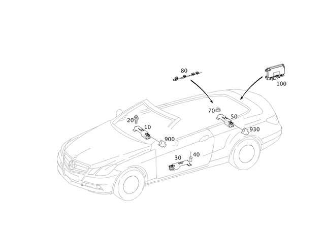 910002004124 - Electrical System: Rivet for Mercedes-Benz Image image