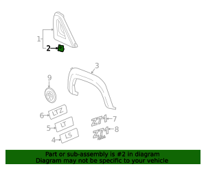 2006-2013 GM Upper Quarter Trim Retainer 11518357 | TascaParts.com