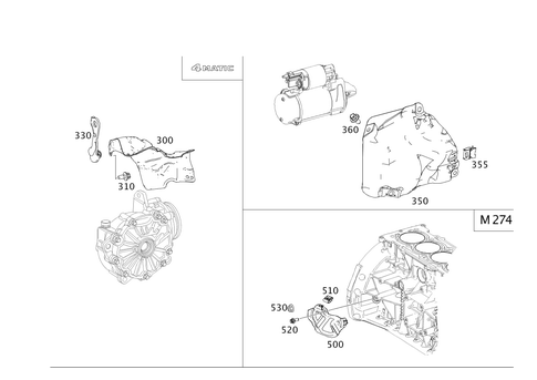 Shielding and Damping to Engine, Transmission, Front Axle Differential for 2010 Mercedes-Benz GLK350 #0