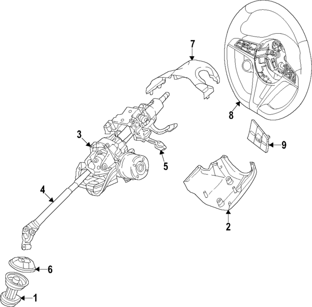 68614494AA - Steering: Steering Shaft for Mopar Image