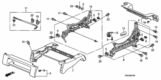 Front Seat Components (L.) for 2008 Honda Pilot #0