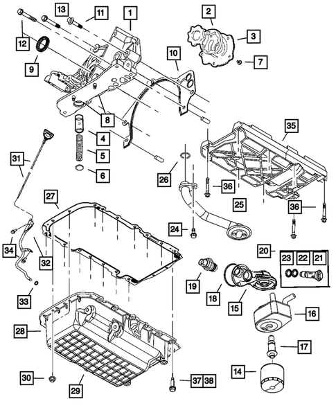 Engine Oiling for 2006 Chrysler Pacifica #0