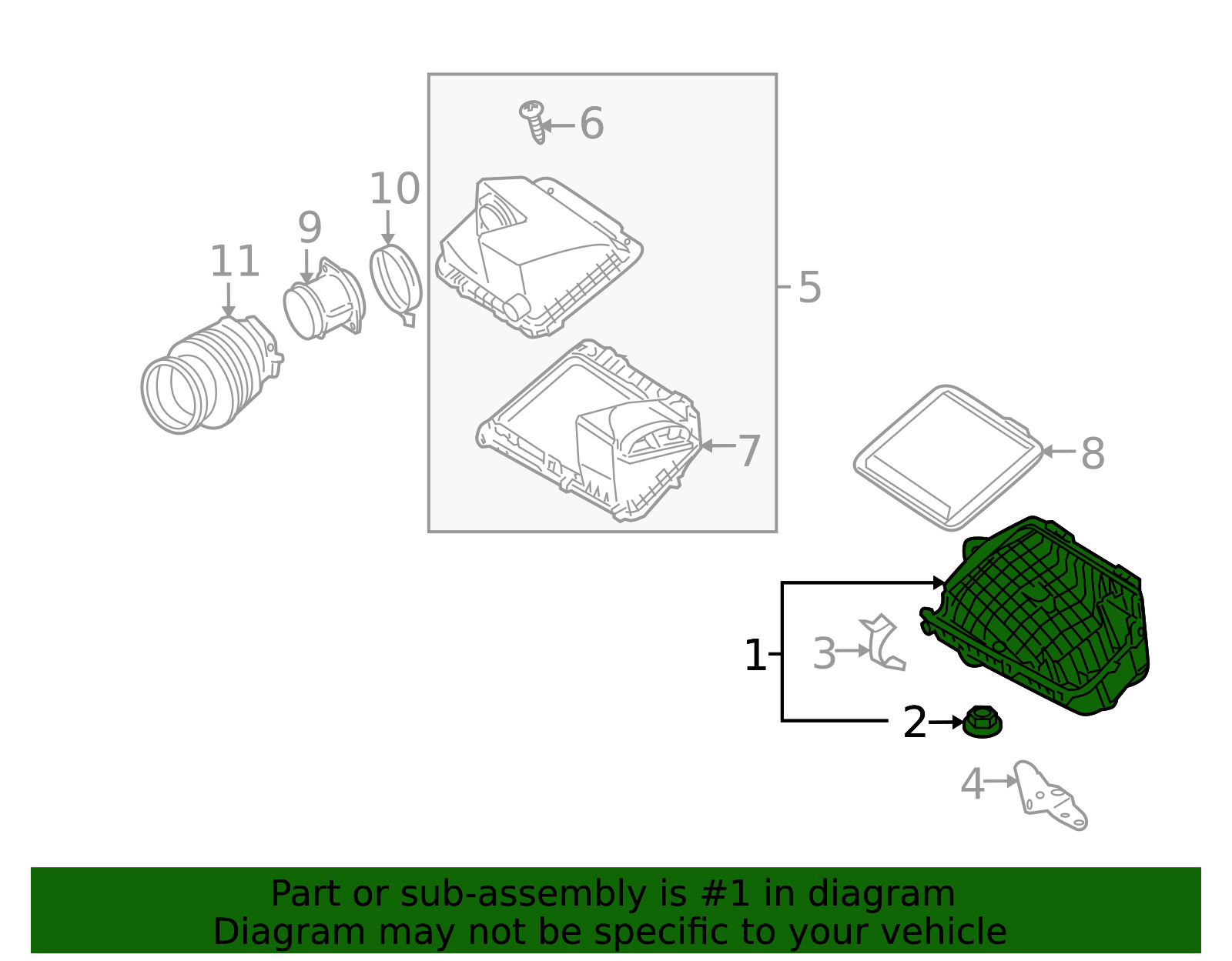 2006-2011 GM Air Cleaner Lower Housing 25967698 GM | GMPartsDirect.com
