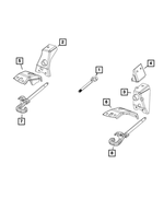 68446408AA - Frame, Bumper and Fascia: Tow Hook Bracket, Us for Mopar Image
