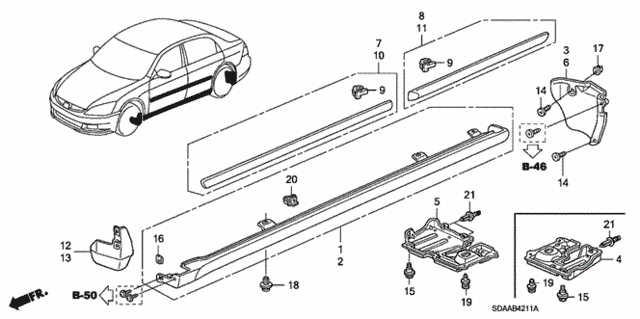Protector - Side Sill Garnish for 2007 Honda Accord #0