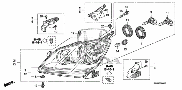 Headlight for 2008 Honda Odyssey #0