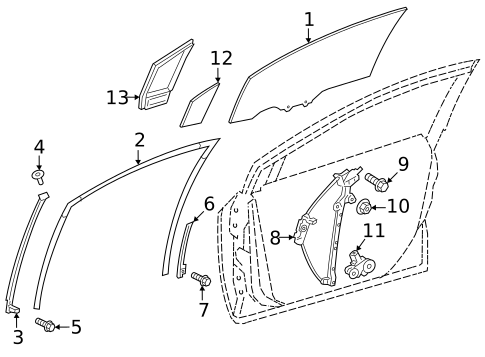 Glass - Front Door for 2023 Toyota GR Corolla #0