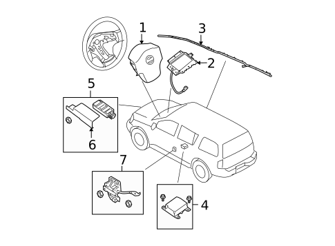 Air Bag Components for 2013 Nissan Armada #0
