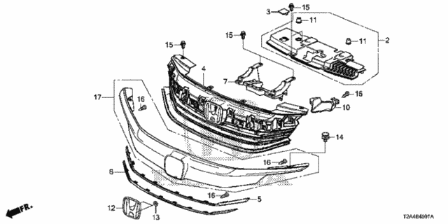 Front Grille (2) for 2016 Honda Accord #0