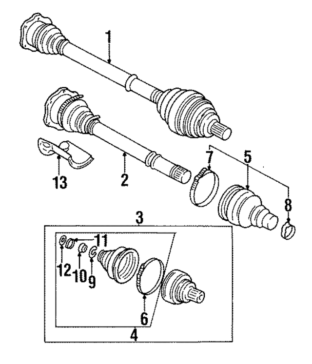 8A0407451FX - Suspension: Axle Assembly for Audi Image