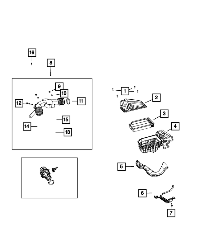 LP257030AA - Fuel and Accelerator Pedal: Air Filter for Mopar Image image