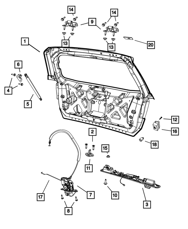 6508839AA - Doors, Door Mirrors and Related Parts: Hex Head Screw for Mopar Image