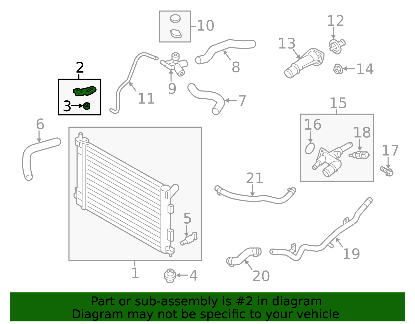 2013-2017 Hyundai Elantra GT Radiator Assembly Upper Bracket 25333 ...