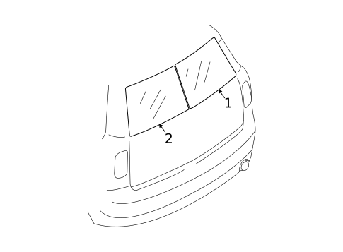 Glass & Hardware - Back for 2020 Mini Cooper Clubman #0