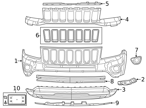 Bumper & Components - Front for 2015 Jeep Compass #0