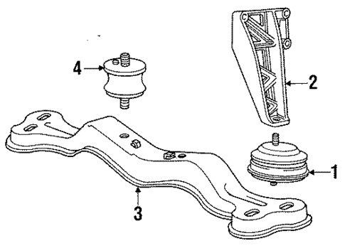 Engine Mounting for 1991 BMW 735i #0
