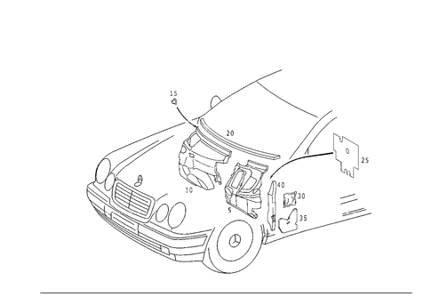 Insulation in Passenger and Luggae Compartment for 2002 Mercedes-Benz CLK430 #0