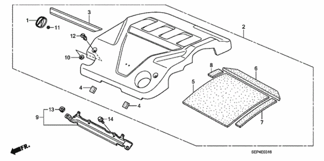 Engine Cover ('07) for 2007 Acura TL #0