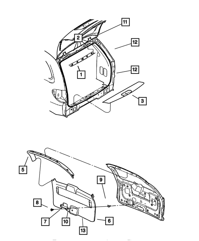 4717559AD - Interior Trim: Lift-Gate Opening Weatherstrip for Mopar Image